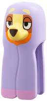 Minifigure, Head, Modified Shroud with Dog Nose, Bright Light Yellow Eyebrows and Muzzle, Orange and Dark Orange Face Pattern