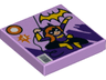 Tile 2 x 2 with Batgirl Comic Book Cover with Yellow Bat Logo, '1', and Barcode Pattern