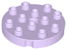 Duplo, Plate Round 4 x 4 with Hole with Locking Ridges