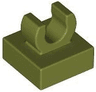 Tile, Modified 1 x 1 with Open O Clip