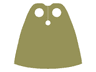 Minifigure Cape Cloth, Standard - Traditional Starched Fabric - 4.0cm Height