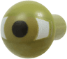 Bar   1L with Rounded End (Dome Top) with White Eye with Dark Tan Iris and Black Pupil Pattern (SW Yoda Eye)
