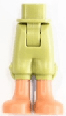 Mini Doll Hips and Trousers Cropped with Medium Nougat Legs Pattern - Thick Hinge