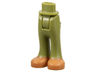 Mini Doll Hips and Trousers with Back Pockets with Molded Medium Nougat Shoes Pattern - Thick Hinge