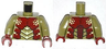 Torso Galaxy Squad Mantizoid with Dark Red, Yellowish Green and Black Exoskeleton Pattern / Olive Green Arms / Dark Red Hands