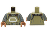 Torso SW Resistance Ground Crew Overalls, Work Belt and White Trapezoid Shape Pattern / Dark Bluish Gray Arms / Medium Nougat Hands