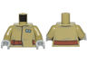 Torso SW Jacket with Resistance Navy Admiral Rank Badge and Reddish Brown Belt Pattern / Olive Green Arms / Light Bluish Gray Hands