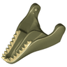 Dinosaur Jaw Lower Tyrannosaurus rex with Tan Teeth Pattern