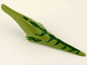 Dinosaur Head Pteranodon with Eyes and Dark Green Stripes Pattern