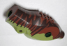 Dinosaur Body Tyrannosaurus rex with Reddish Brown Top with Dark Brown Stripes Pattern