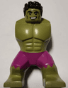 Body Giant, Hulk with Messy Hair and Magenta Pants Pattern