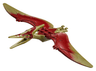 Dinosaur Pteranodon with 4 Studs with Dark Red Back and Small Oval Nostrils