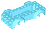 Vehicle, Base 5 x 10 x 2 1/2 with Mudguards and 2 x 6 Recessed Center with 3 Holes with (Same Color) Wheels Holders Attached