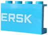 Panel 1 x 4 x 2 with Side Supports - Hollow Studs with White Maersk Logo Right Half / White 'ERSK' Pattern