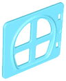 Duplo Door / Window Pane 1 x 4 x 3 with Four Panes Rounded