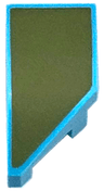 Wedge 2 x 1 x 2/3 Left with Olive Green Surface Pattern