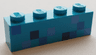 Brick 1 x 4 with Minecraft Diamond Armor Pattern