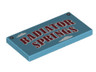 Tile 2 x 4 with 'RADIATOR SPRINGS' and Clouds Pattern