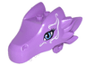 Dragon Head (Elves) Jaw Upper with Medium Blue Eyes and White Swirls Pattern (Gust)