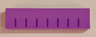 Tile 1 x 4 with 7 Dark Purple Lines with Pointed Ends Pattern (BrickHeadz Thanos Lower Face)