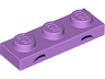 Plate 1 x 3 with 2 Small Black Arcs, Middle and Pointed Pattern (Unikitty Eyebrows)