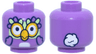 Minifigure, Head Alien Bird with Yellowish Green Face, Large Eyes, Bright Light Orange Beak, Feathers, Wings, White Stomach, Tail on Back Pattern (Chattermax)