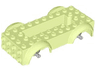 Vehicle, Base 5 x 10 x 2 1/2 with Mudguards and 2 x 6 Recessed Center with 3 Holes with Light Bluish Gray Wheels Holders Attached