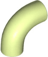 Brick, Round Tube 1 x 1 d. 90 degrees Elbow Macaroni - No Stud - Type 2 - Axle Hole