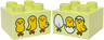 Duplo, Brick 2 x 2 with Chicks / Hatching Eggs Pattern
