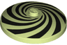 Dish 4 x 4 Inverted (Radar) with Solid Stud with Spiral Segments Black Pattern