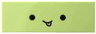 Tile 2 x 6 with Black Eyes and Grin with Bright Pink Tongue Pattern