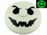 Dish 4 x 4 Inverted (Radar) with Solid Stud with Black Ghost Face Pattern