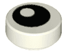 Tile, Round 1 x 1 with Black Eye with Pupil Pattern