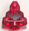 Rock 1 x 2 Crystal Stepped with Black Bat Moonstone Pattern