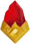Rock Faceted Pointed with Molded Pearl Gold Base Pattern (Monkie Kid Color Stone)