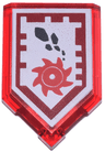 Tile, Modified 2 x 3 Pentagonal with Nexo Power Shield Pattern - Rock Ripper