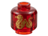 Minifigure, Head without Face with Gold Snake Pattern on Both Sides