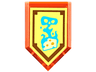 Tile, Modified 2 x 3 Pentagonal with Nexo Power Shield Pattern - Foul Steam