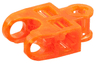 Technic, Axle Connector 2 x 3 with Ball Joint Socket - Open Sides, Angled Forks with Closed Axle Holes