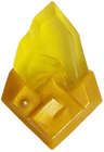 Rock Faceted Pointed with Molded Pearl Gold Base Pattern (Monkie Kid Color Stone)