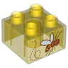 Duplo, Brick 2 x 2 with Flying Bee Pattern