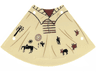 Plastic Tepee Cover with Western Indians Motifs Pattern