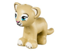 Cat, Mini Doll Style, Large, Baby Cub with Medium Azure Eyes, Dark Pink Nose and White Inner Ears, Eye Patches, Muzzle and Paws Pattern (Friends Lioness)
