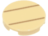 Tile, Round 2 x 2 with Bottom Stud Holder with 2 Dark Tan Lines Pattern (Super Mario Lemmy Stomach)