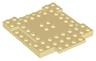 Brick, Modified 8 x 8 x 2/3 with 1 x 4 Indentations and 1 x 4 Plate