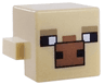 Creature Head Pixelated with Black and White Eyes, Medium Nougat Snout with Outline and Square Nostrils, Dark Tan Eyebrows Pattern (Minecraft Cold Pig)