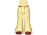 Mini Doll Hips and Trousers Bell-Bottoms with Dark Red Shoes Pattern - Thin Hinge