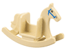 Minifigure, Utensil Rocking Horse with Black Eyes and Blue Bridle Pattern