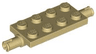 Plate, Modified 2 x 4 with Pins and Thin Angled Supports