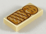 Tile 1 x 2 with Gingerbread Baby Pattern